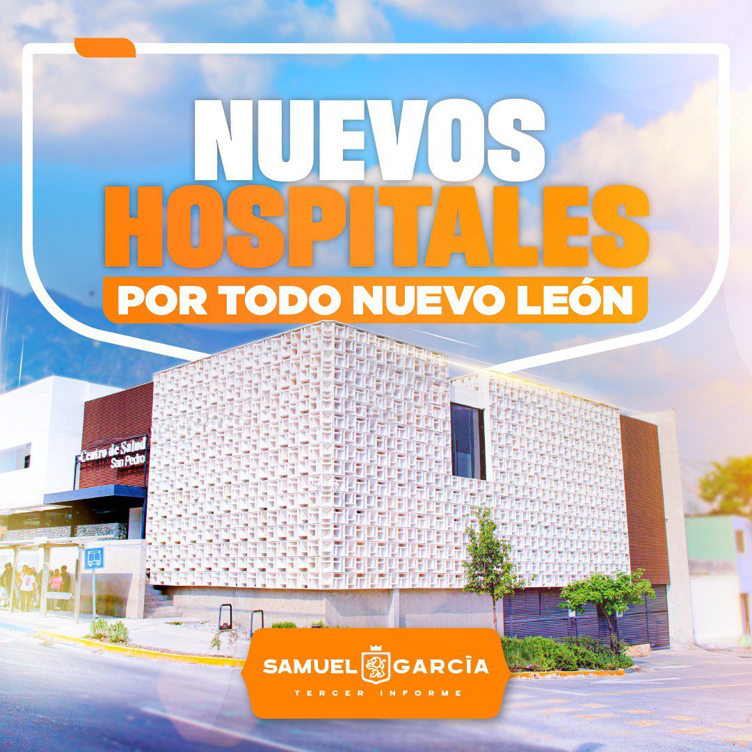 En tres años hemos convertido nuestro estado en un hub hospitalario con decenas de unidades médicas POR TODO NUEVO LEÓN. Conoce más en: tercerinforme.nl.gob.mx