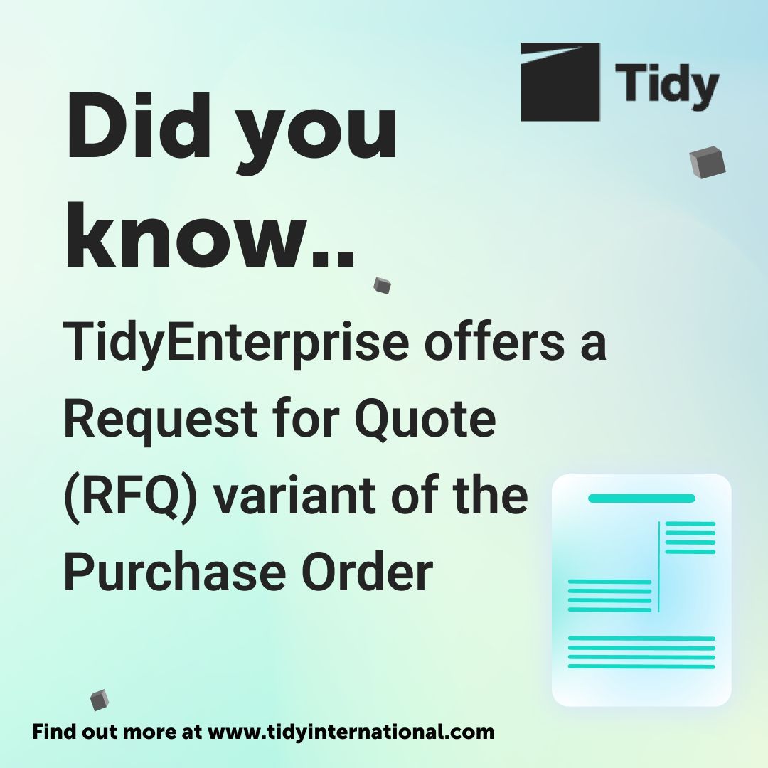 This feature allows you to send a request for a quote with attachments before generating the purchase order

🔗Find out more using the link in our bio 

#purchaseorder #tidyinternational #inventorymanagement #tidystock