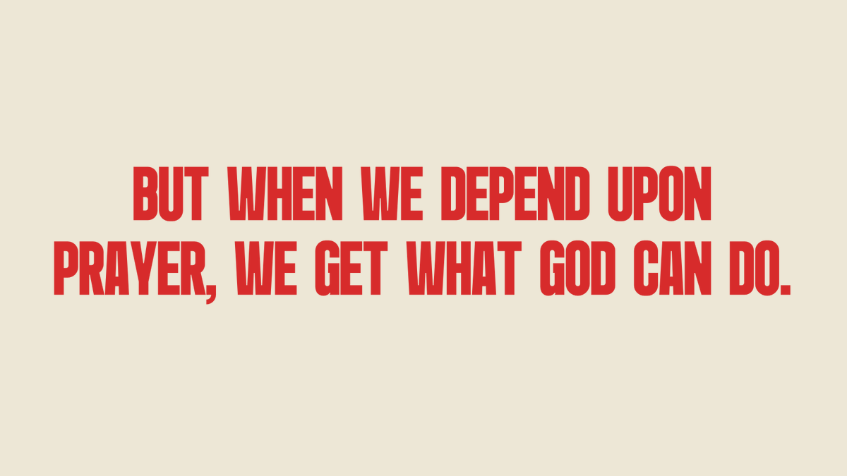 sendnetwork's tweet photo. “When we depend upon organizations, we get what organizations can do; when we depend upon education, we get what education can do; when we depend upon man, we get what man can do; but when we depend upon prayer, we get what God can do." -A. C. Dixon
#deependevotion https://t.co/CtiZ400djG