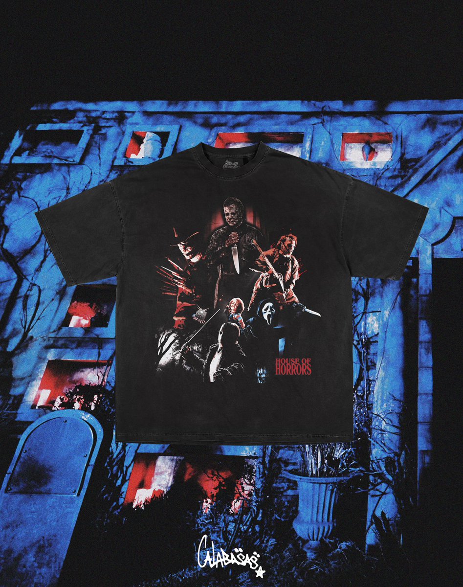 HOUSE OF HORRORS TEE BY ME 
DROPPING THIS FRIDAY. 

LIKE &amp; RT FOR A CHANCE TO WIN A FREE TEE