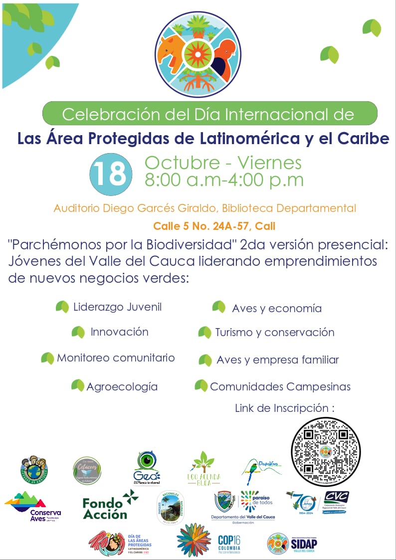 BugaEco's tweet photo. #CelebraciòndelasÀreasProtegidasdeLatinoamericayelCaribe2024
El próximo viernes 18 de octubre del 2024, a partir de las 8:00 am hasta las 4:00 pm, ciudad de Santiago de Cali.
Pueden inscribirse a través del siguiente link: https://t.co/Y5xs6TZ8ul https://t.co/mHorsWTC9s
