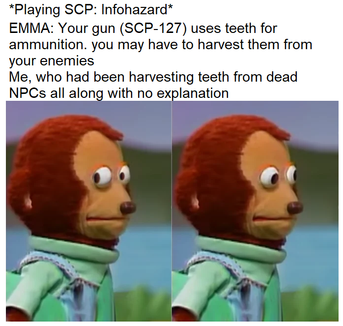 There's still time to get in on the SCP: Infohazard Kickstarter! kck.st/3ZMLIIx

#SCP #Kickstarter #Site97 #Gaming #Memes