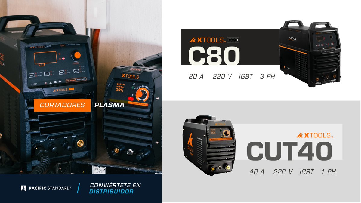 MxStandard's tweet image. Las Cortadoras Inversoras por Plasma #Xtools y Xtools Pro tienen tecnología avanzada que garantizan cortes limpios y preciosos en cada trabajo. Su uso es profesional e industrial, tienen capacidades de corte que van desde 9.5 mm hasta 22 mm y separan desde 13 mm hasta 40 mm.