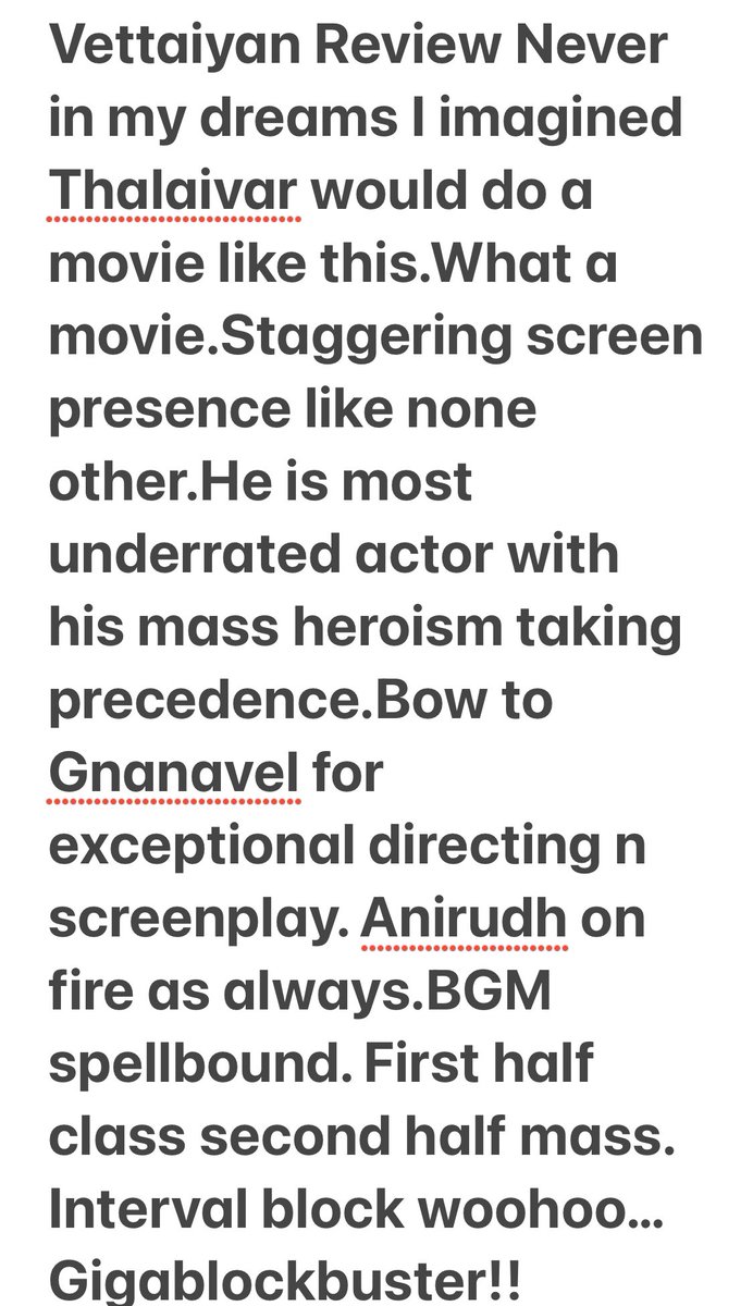 VJ_C's tweet photo. #Vettaiyan Review @rajinikanth @anirudhofficial @tjgnan @LycaProductions @ash_rajinikanth @soundaryaarajni @Dir_Lokesh @karthiksubbaraj https://t.co/p3dDIQ5Hjq