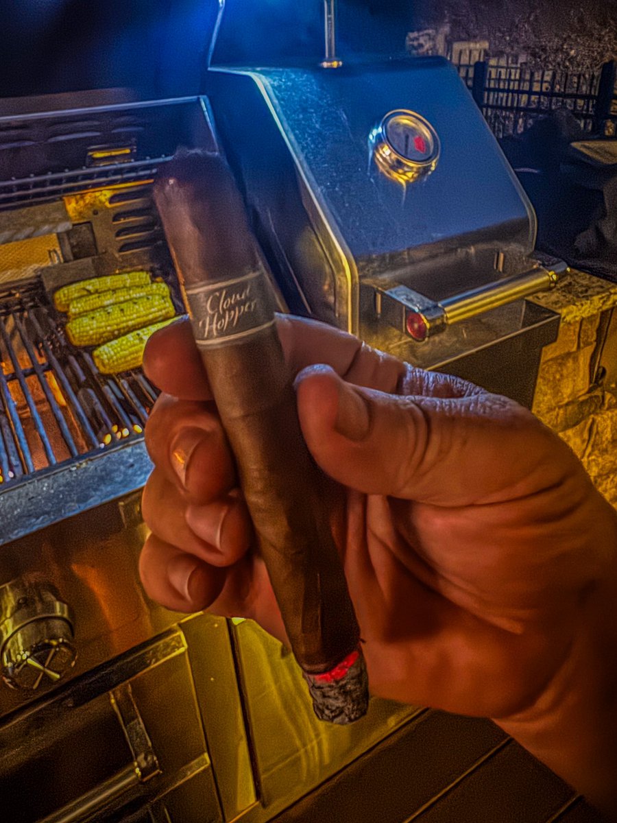 stogiedad's tweet image. Got home a little late but had #porkchops ready to hit the #grill.  Enjoying a @warpedcigars #CloudHopper while I fire them up.  #nowsmoking #CigarLife #BOTL