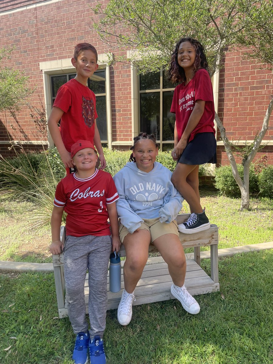 NisdSSDept's tweet photo. @CoxElem students celebrated World Dyslexia Day! #wearredfordyslexia #untileveryonecanread #DyslexiaAwarenessMonth https://t.co/zv7aODqZpK