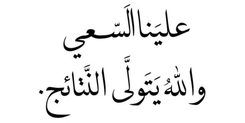 "اسعَ واجتهد، واترك النتائج على الله. فالمهم هو بذل الجهد والعمل بإخلاص، والله سبحانه وتعالى يتولى التوفيق والنتائج. قال تعالى: "وَمَا تَوْفِيقِي إِلَّا بِاللَّهِ"