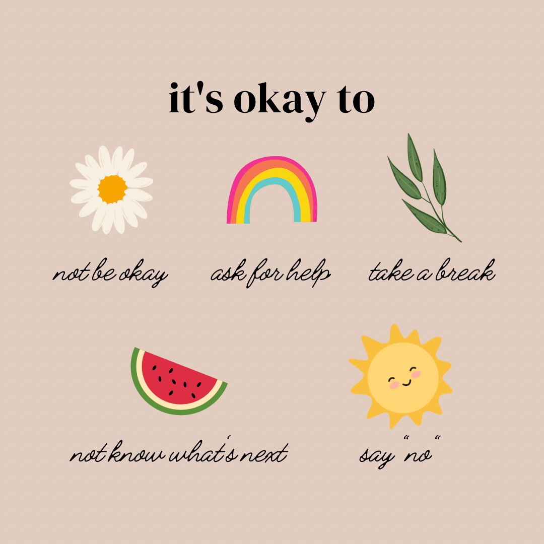 Happy World Mental Health Day! Today is a reminder that It’s okay to not be okay, to ask for help, to take a break, to not have everything figured out, and to say no. 🌿

Prioritize your mental health by taking a moment for yourself and reaching out when needed. ✨