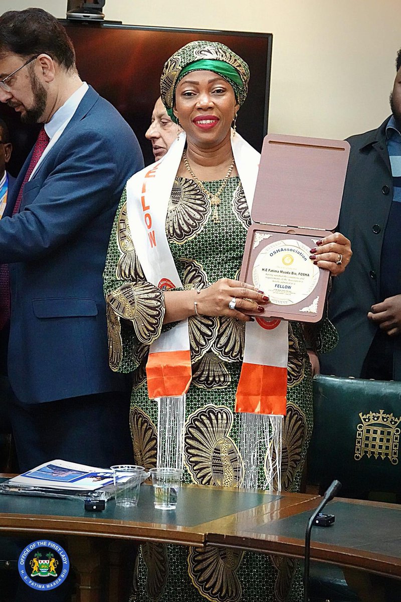 Ladyfatimabio's tweet image. I am deeply honored to have been hosted today at the House of Commons, UK Parliament, for the 9th Annual London Political Summit and Awards. 

As the First Lady of Sierra Leone, this moment is a proud reflection of our collective achievements and the strides we continue to make…