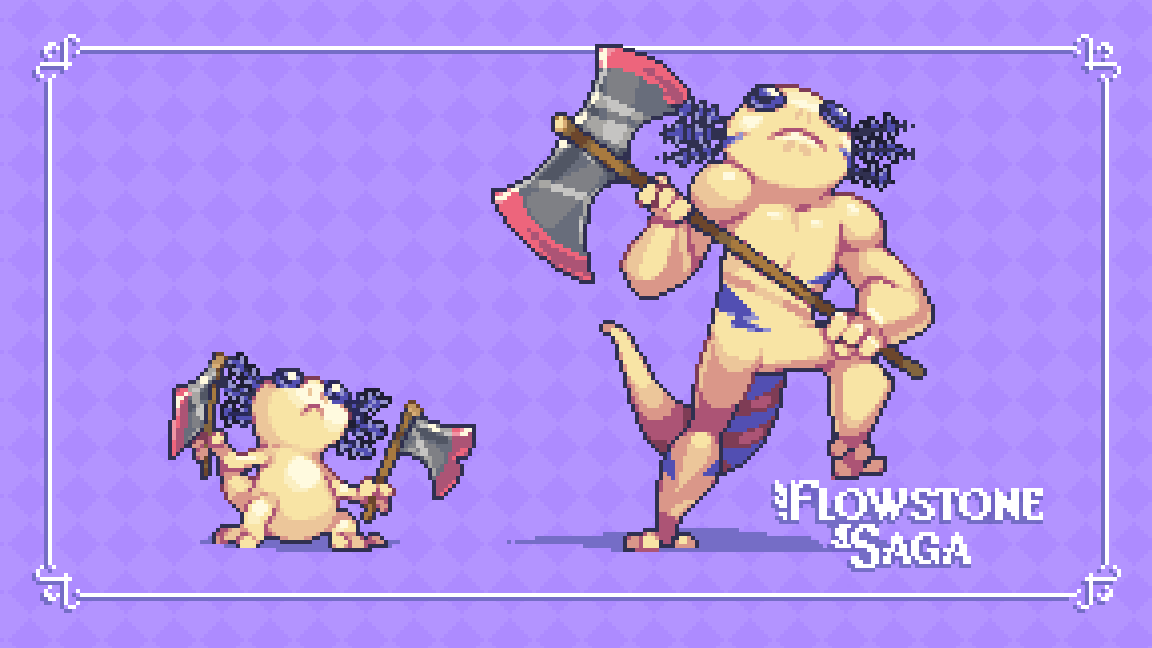 BRTNH's tweet photo. X was off in Brazil, but Flowstone Saga released a bit ago! Go search for these guys 
#pixelart https://t.co/t9aL813658