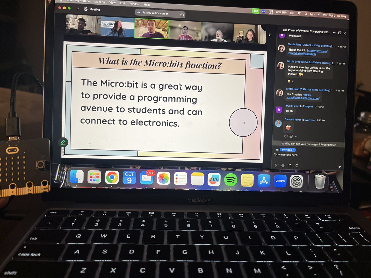 MrPowell20's tweet photo. Tonight I got to go to a #PD all about @microbit_edu and it was very cool! It was an overview of what they are and how to use them! It’s apart of 6 part series! Thanks for @CSTASusquehanna for a great session! #CSinPA #STEM #Teacher @pattanupdates https://t.co/5IP3AvWKQB