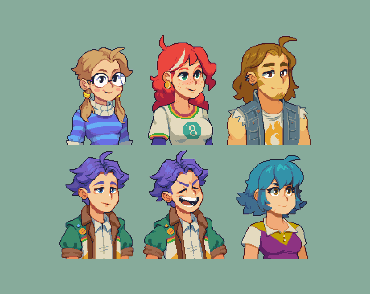 BRTNH's tweet photo. Late portfolio day 🎨 Hello!   
I'm André Bertanha aka BRTNH.  I make pixelart for games :)   

Business email and portfolio in my bio 
#pixelart #ドット絵 https://t.co/M6R38XqrA4