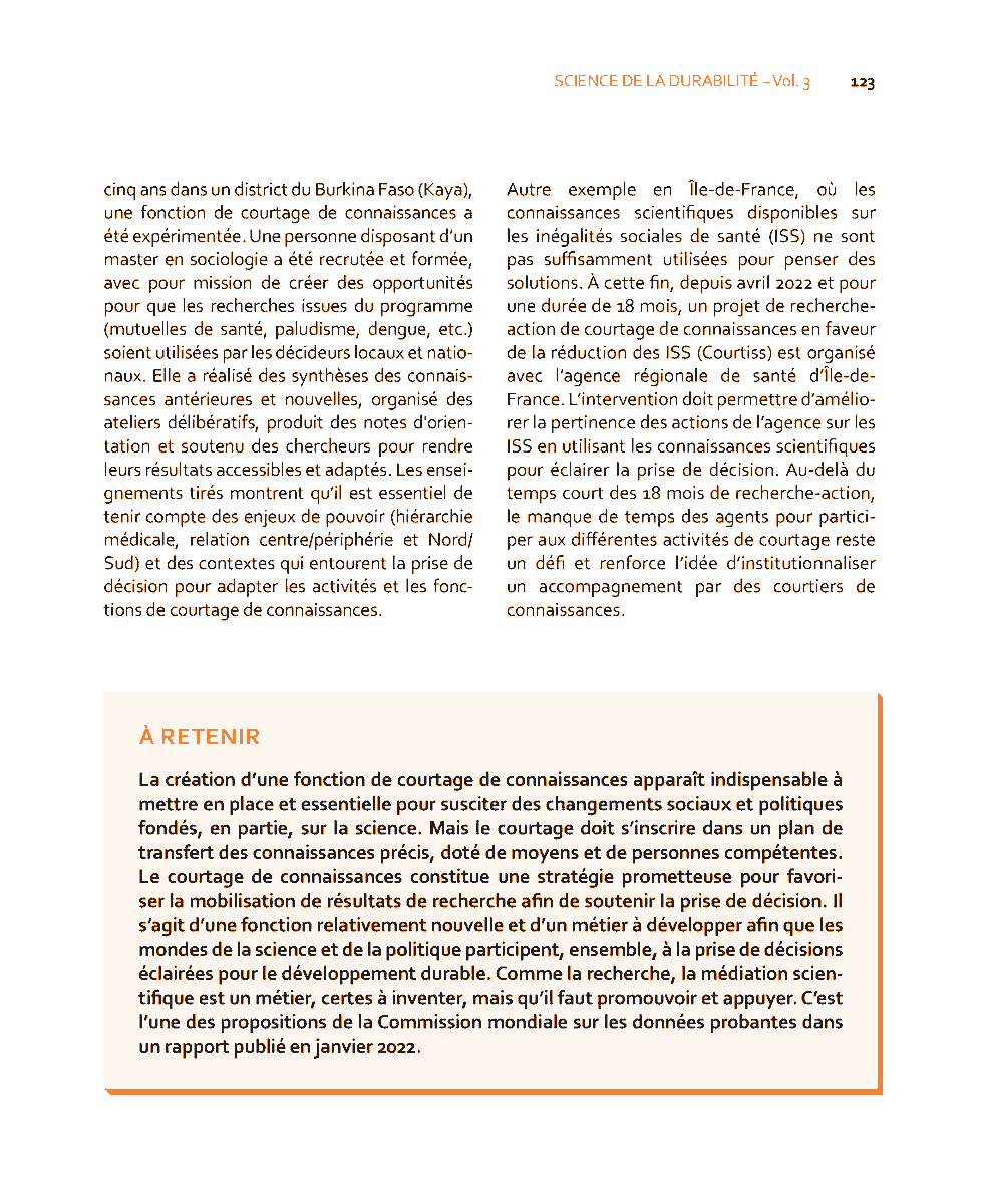 Le courtage de connaissances 🌐🧠🤝 relie le monde de la recherche 🔍 à celui de la prise de décision 💡.

Ce bref chapitre en accès libre par <a href="/ValeryRidde/">@valeryridde mastodon.social</a> et <a href="/ZITTI_Tony/">ZITTI TONY</a> esquisse ses paramètres, son potentiel, ses défis.

🔗editions.ird.fr/produit/725/97…