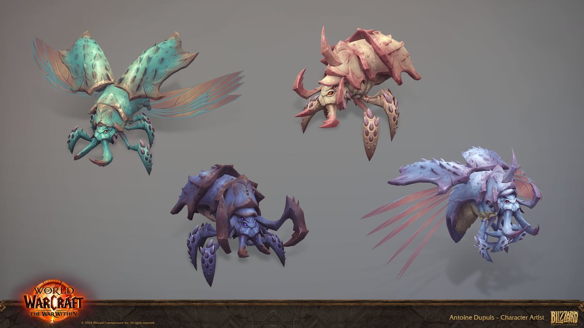 Heyo #PortfolioDay 
I'm Antoine and I've been working as a Character Artist in video games for the past 8 years, and in the WoW team for the past 2 years. Here are some of the stuff I did for it! (beetle concept by @/DaveGrecoArt)