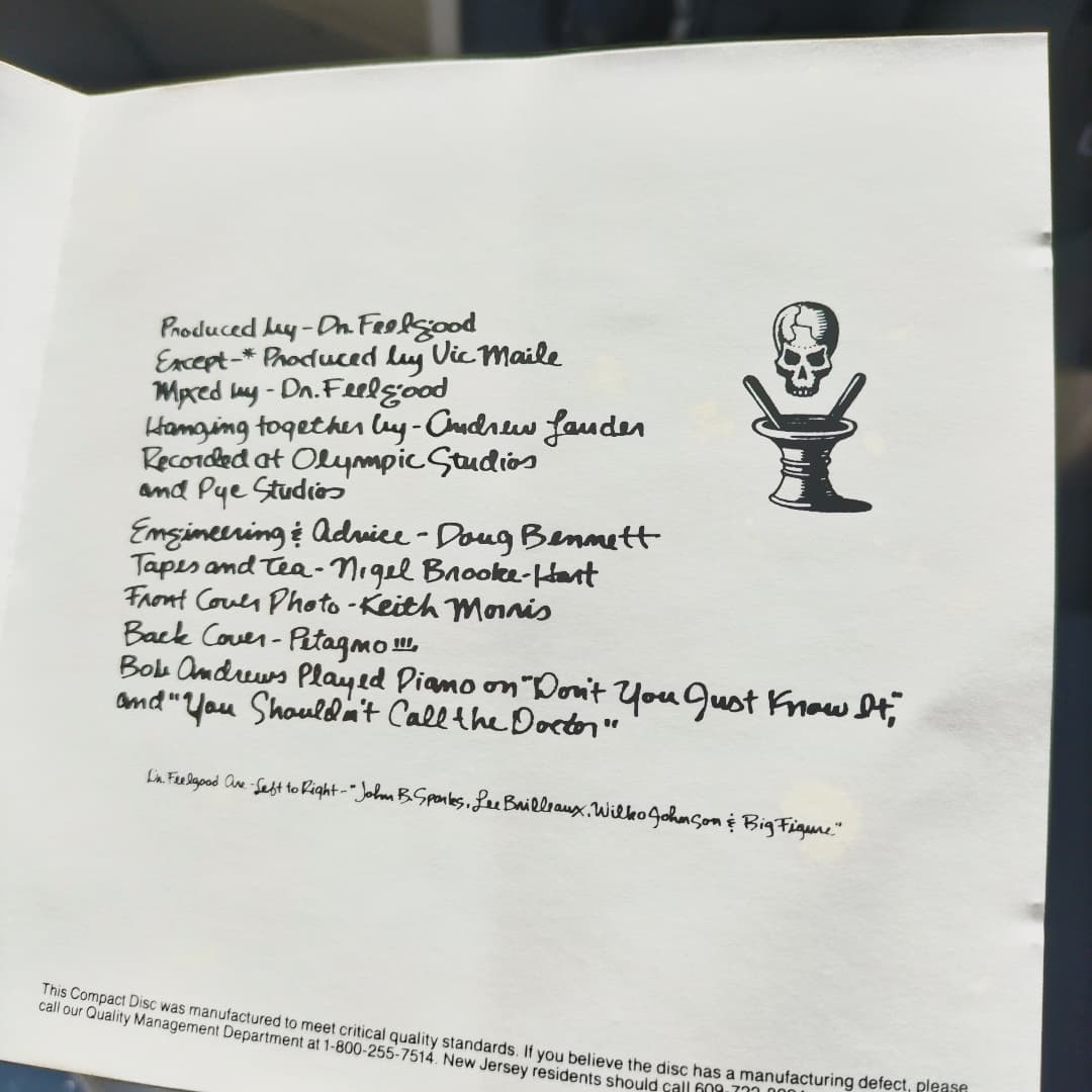 Toyskameta's tweet image. 本日の出勤BGMは
Dr.Feelgood / MALPRACTICE

でした

#出勤BGM #drfeelgood #malpractice