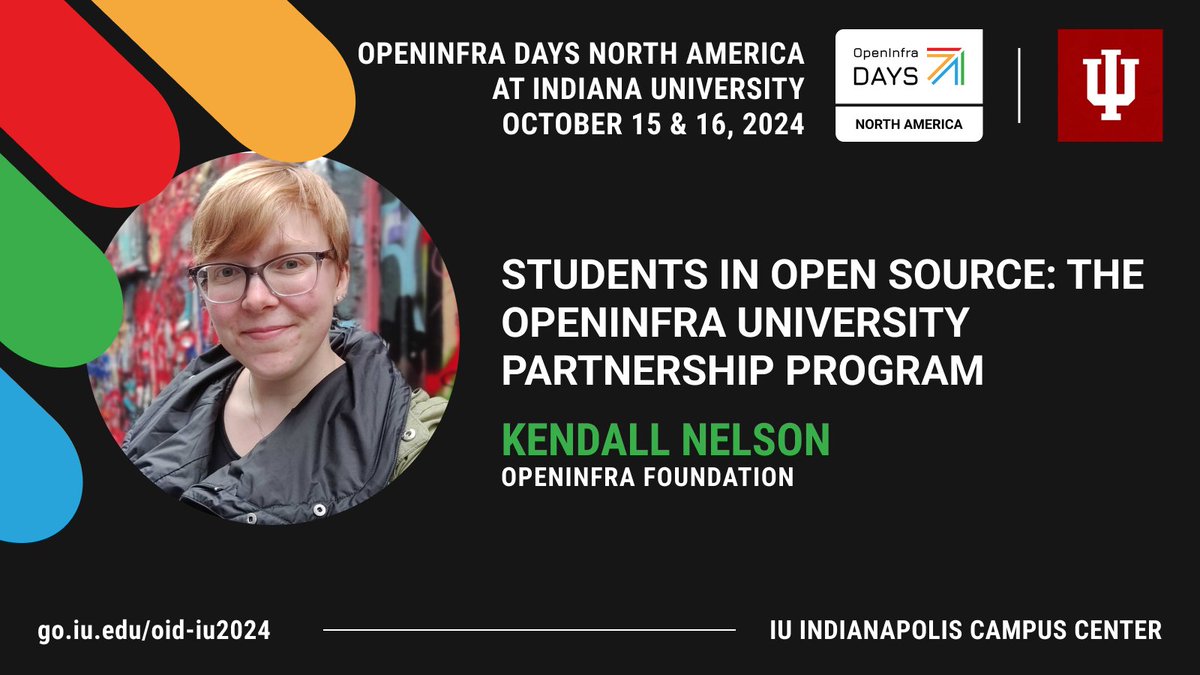 Kendall Nelson (@knelson92) on Twitter photo So excited to be attending #OIDNA next week! If you are attending, come listen to my talk on Students in Open Source! <a href="/openinfradev/">OpenInfra Foundation</a> #mentorship #students #universities #OpenSource So excited to be attending #OIDNA next week! If you are attending, come listen to my talk on Students in Open Source! <a href="/openinfradev/">OpenInfra Foundation</a> #mentorship #students #universities #OpenSource