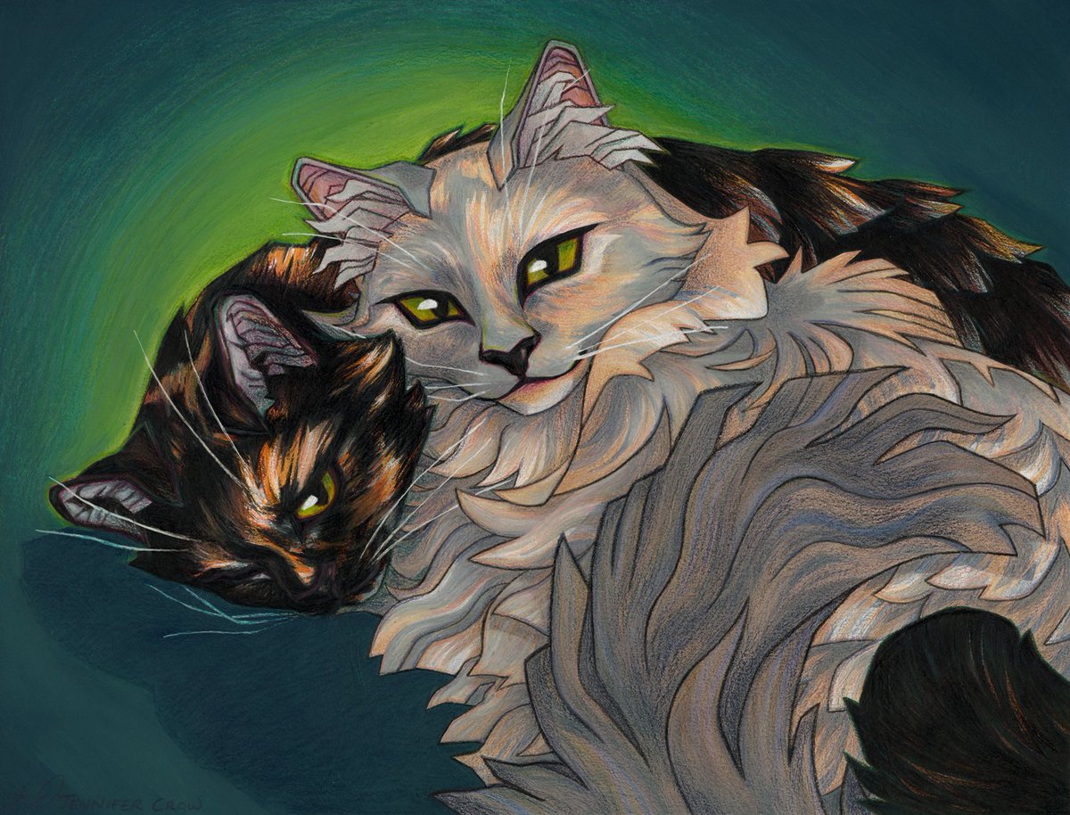 Two mischievous tortoiseshell sisters I had the pleasure of drawing!