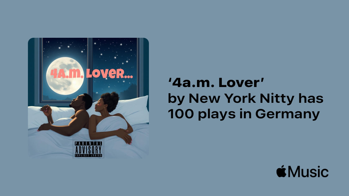 NYNitty's tweet photo. Just passed a new Milestone on @AppleMusic. Thanks for listening!
https://t.co/i7ojjNWzlY https://t.co/wjCJeBkH8I
