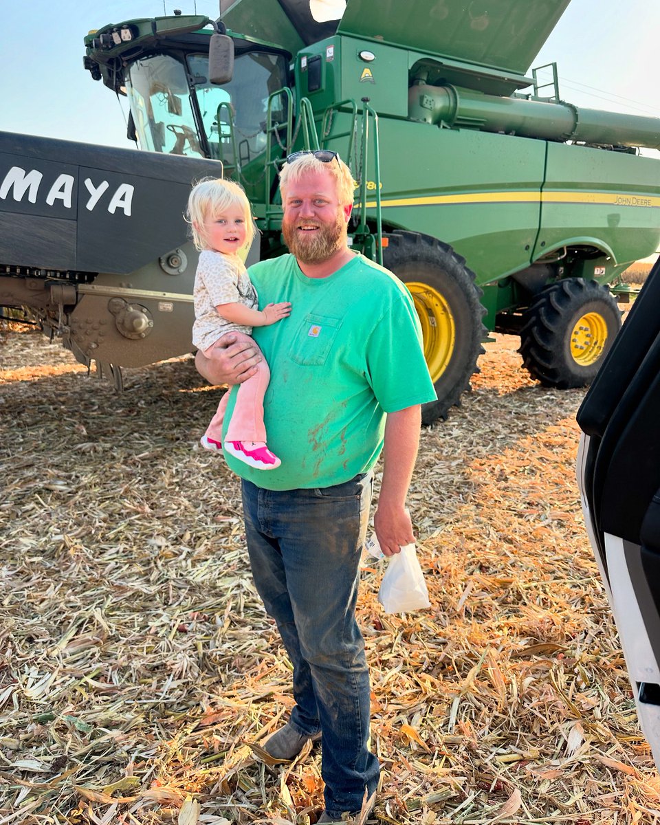 Terrible twos at 20 months or just terribly excited for a combine ride every night? Meltdowns happen when we leave the field without a ride. 😊