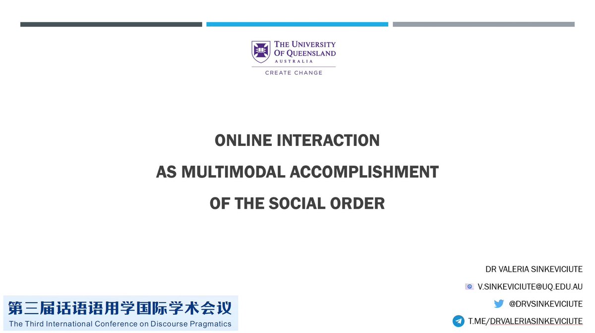 DrVSinkeviciute's tweet image. 🎙 It's such a great pleasure to be presenting at the #ICDP3 conference in a couple of days! 

#online #interaction #social_order #pragmatics #MCA