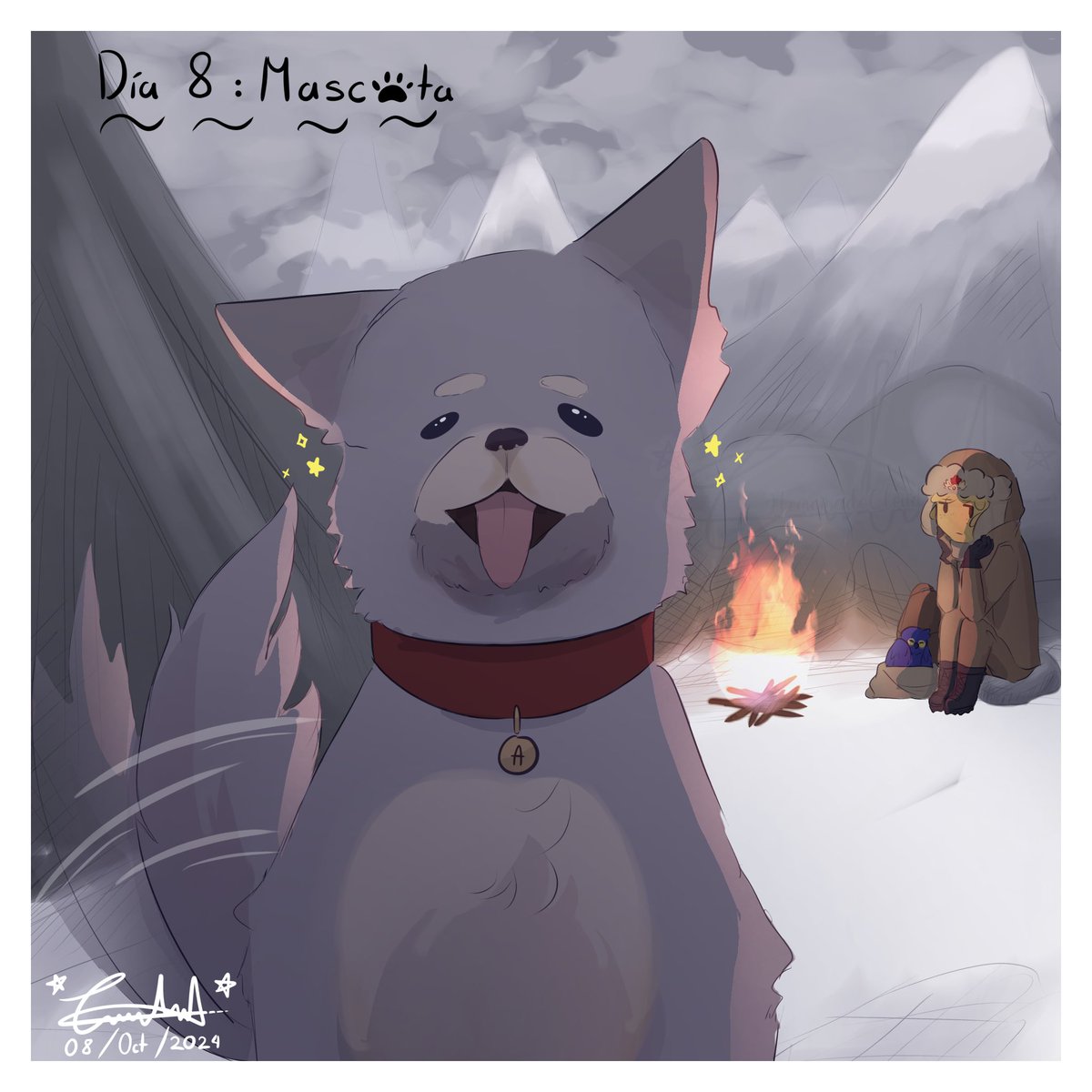 silentcloudyday's tweet photo. “Aún nos queda un largo camino por recorrer” Día 8: Mascota

Aún no es mi hora de abandonar el #Nuggettober >:[, todavía puedo hacerlo (me voy a morir), y como dije, “dibujitos más simples”. Cómo te quiero perrito de Nova llamado A❤️

#NuggetSMP #inknugget #JustNovaFanart https://t.co/iQWbZddUDe