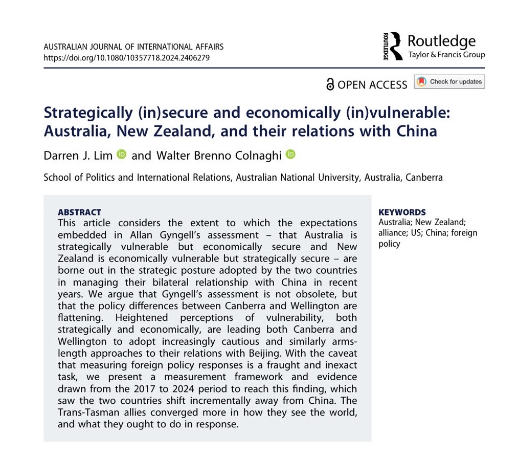 Australian Journal of International Affairs. tweet media