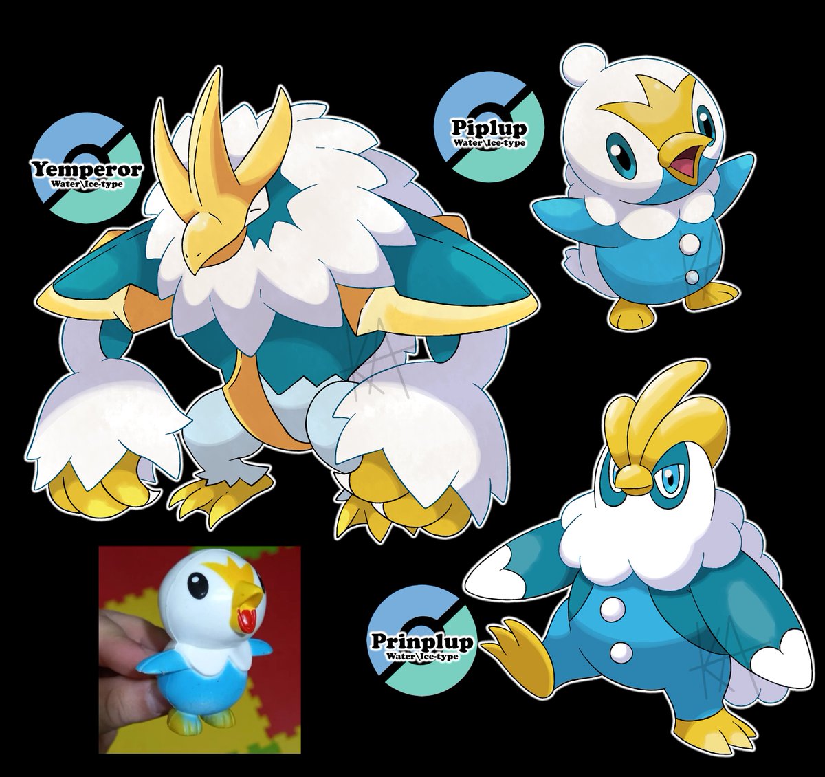 KajiAtsui's tweet photo. So, some updates during this Twitter\X ban:
Some new designs for the ToyboxProject
- Starters, 
- Regional Farfetch'd
- Wario Nosepass, 
- a long story about a Torchic Impostor, 
- and Magnemite convergent https://t.co/r53X3YSX0K