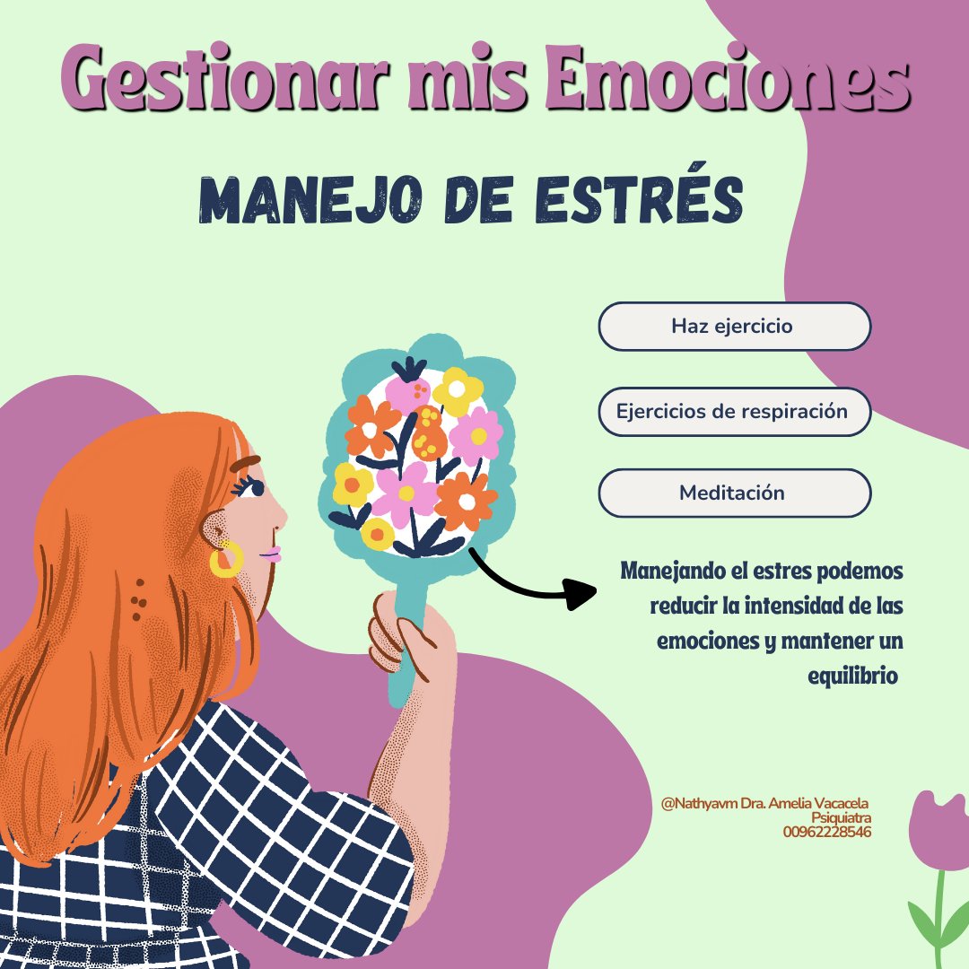 Nathyavm's tweet photo. Gestionar mis emociones 
Manejo de estrés

#mentalhealth 
#Octubre10 
#DiaMundialdelaSaludMental https://t.co/E5sS47ntwJ