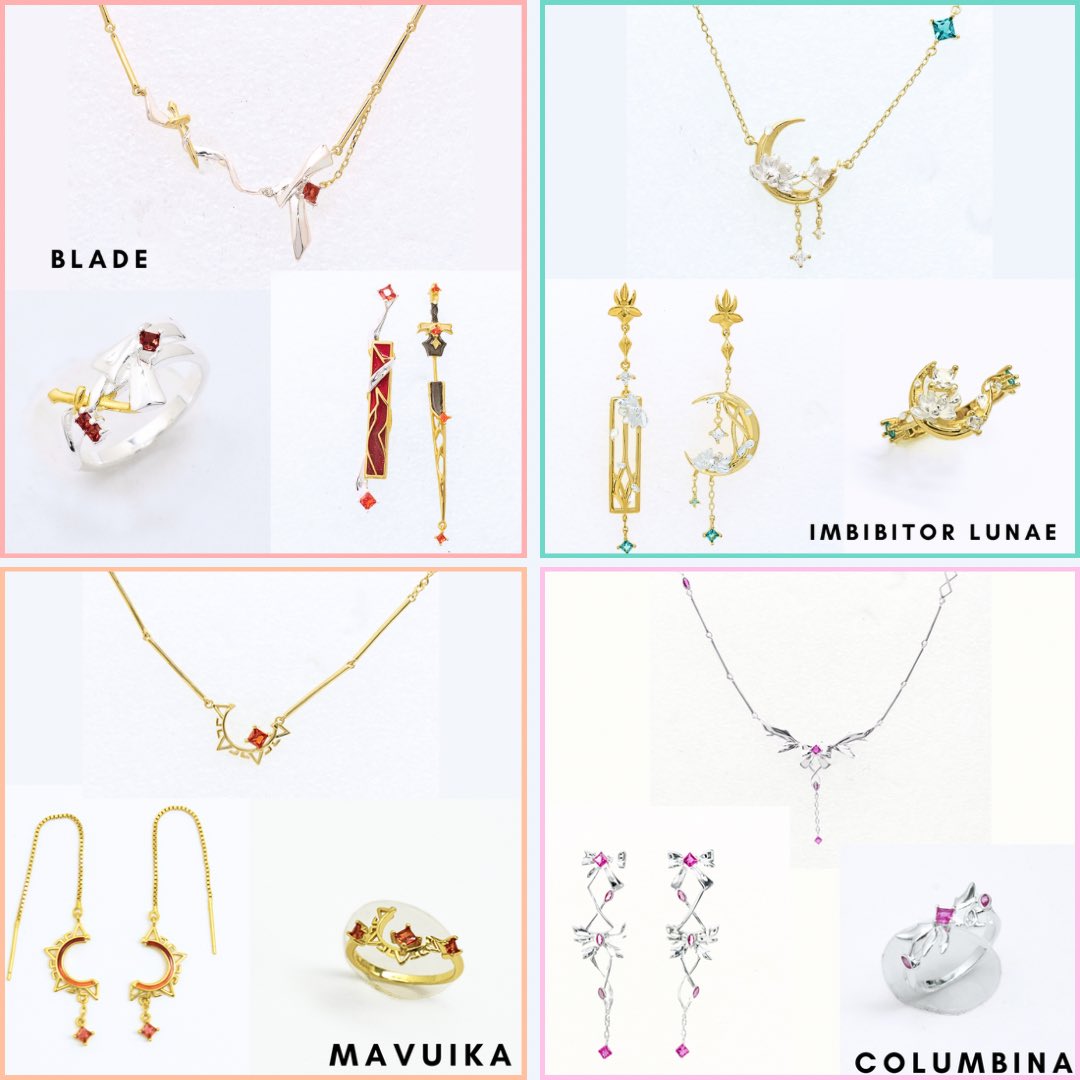 🎉 Genshin &amp; Honkai star rail themed jewelry Kickstarter is now LIVE!! ✨ Early bird sales are open for 24hr ^^

‼️ + GIVEAWAY ‼️

Rules:
🎀 Like, Follow, Repost, Comment ur fav!

🎀 1 winner, choose from any design

🎀GA  ends on 31 Oct 9pm GMT+8

#genshinimpact #honkaistarrail