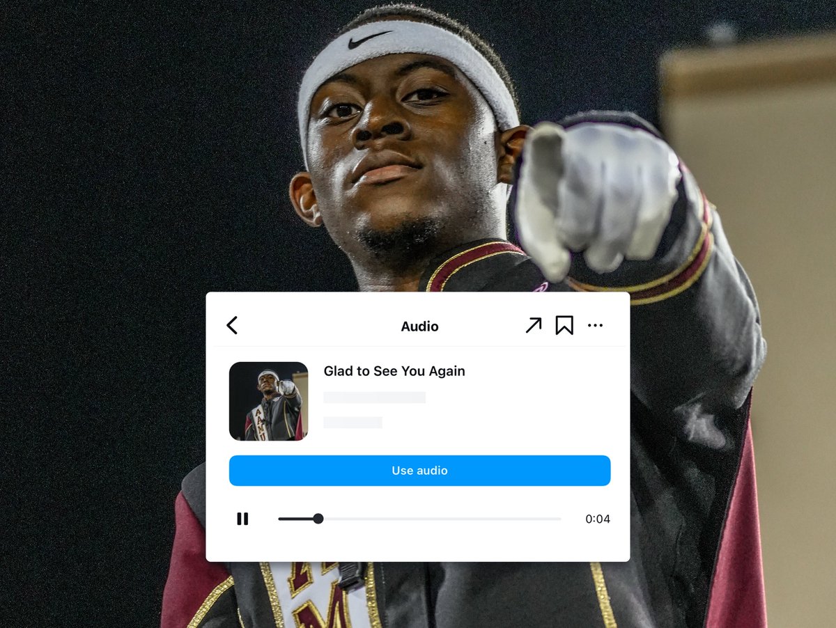 𝐂𝐇𝐀𝐍𝐍𝐄𝐋 𝟏𝟖𝟕𝟓 • 🔊 Just in time for the ultimate HBCU Homecoming weekend, we’ve released <a href="/aamuband/">IG: @AAMUBAND</a> sound on all platforms! The single “Glad to See You Again” is the first of many MMW songs to come. Use it in your posts. Play it at your tailgates! #ProtectTheHill