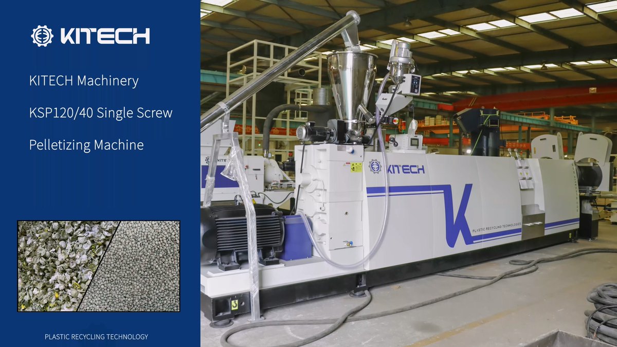 KiTech_Machine's tweet photo. Project Tset🔧 

Kitech Machinery Plastic KSP Series Single Screw Extruding &amp; Pelletizing System for #PE film.

📧Email: remond@kitechpm.com   
🏬Contact：https://t.co/aijxrhwEGt   

Check out this video!
🔗https://t.co/vzZEnnay5P https://t.co/wmBvZEtWDN