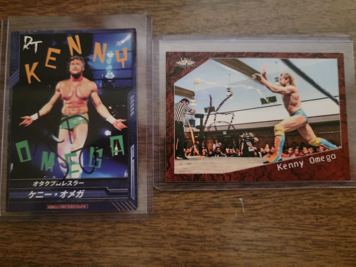 wrestlingcards's tweet photo. #WrestlingCardWednesday: A 2013 @BushiroadGlobal NJPW & a 2015 IPW card signed by @KennyOmegamanX at @2CWrestling #2Sets in Syracuse, NY back in 2015. #2CW #NJPW #AEW #WrestlingCards #WrestlingTradingCards https://t.co/vSTYZbRPpu
