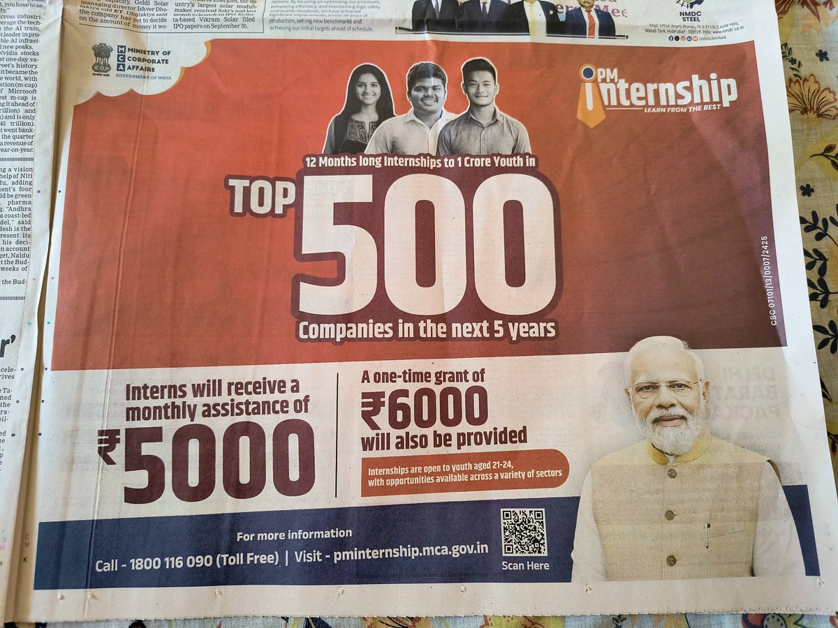 But the real challenge is "Are they employable?" 

That's the real role of govt.. Instead of offering internship, make them eligible for the internship. 

#ConfusedLeadership #RoleofState