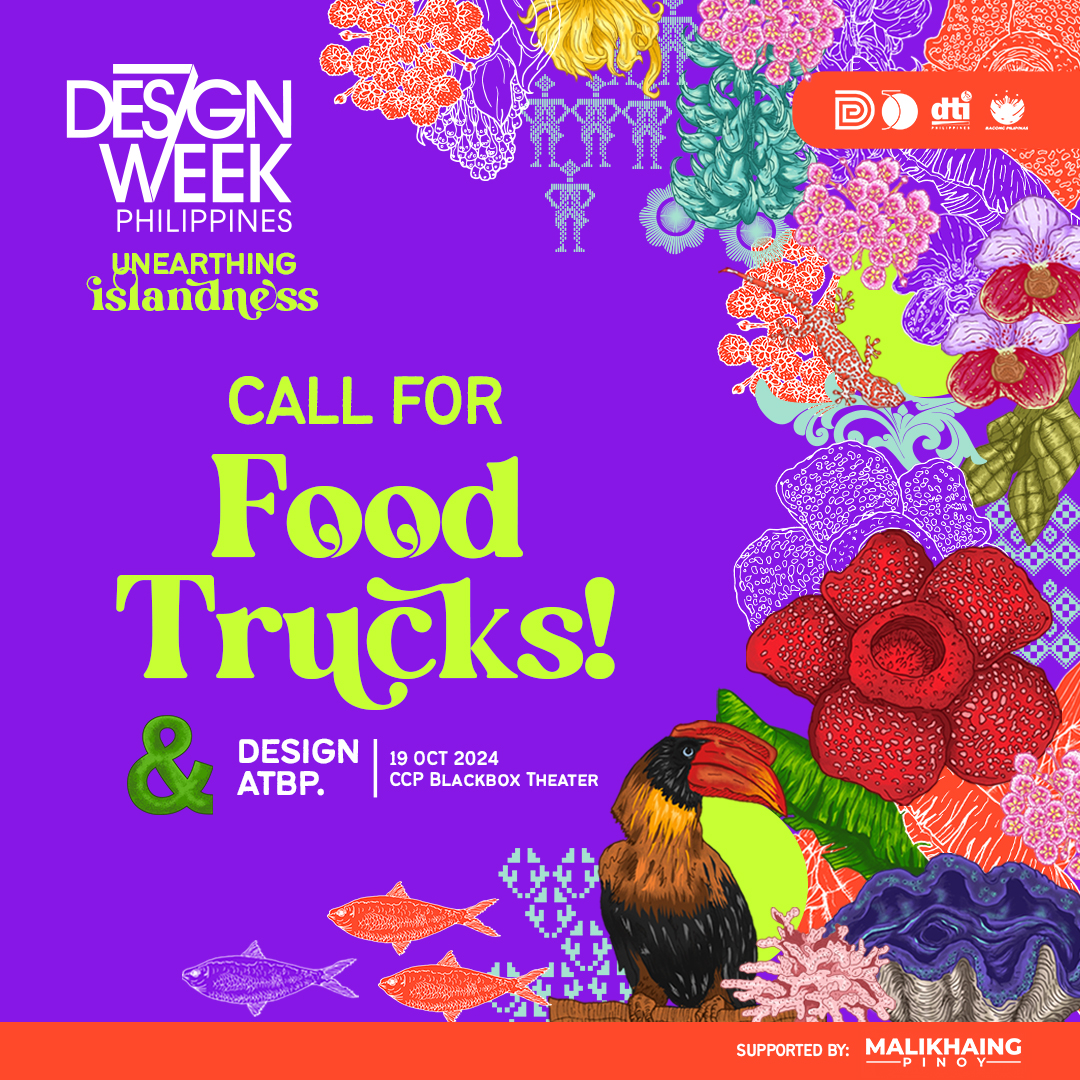 DTIDesignCenter's tweet image. ATTENTION INCUBATORS OF CULINARY INNOVATION!

We are looking for you! Join us at #DesignWeekPhilippines closing weekend of the CCP Black Box Theater on 19 October.
