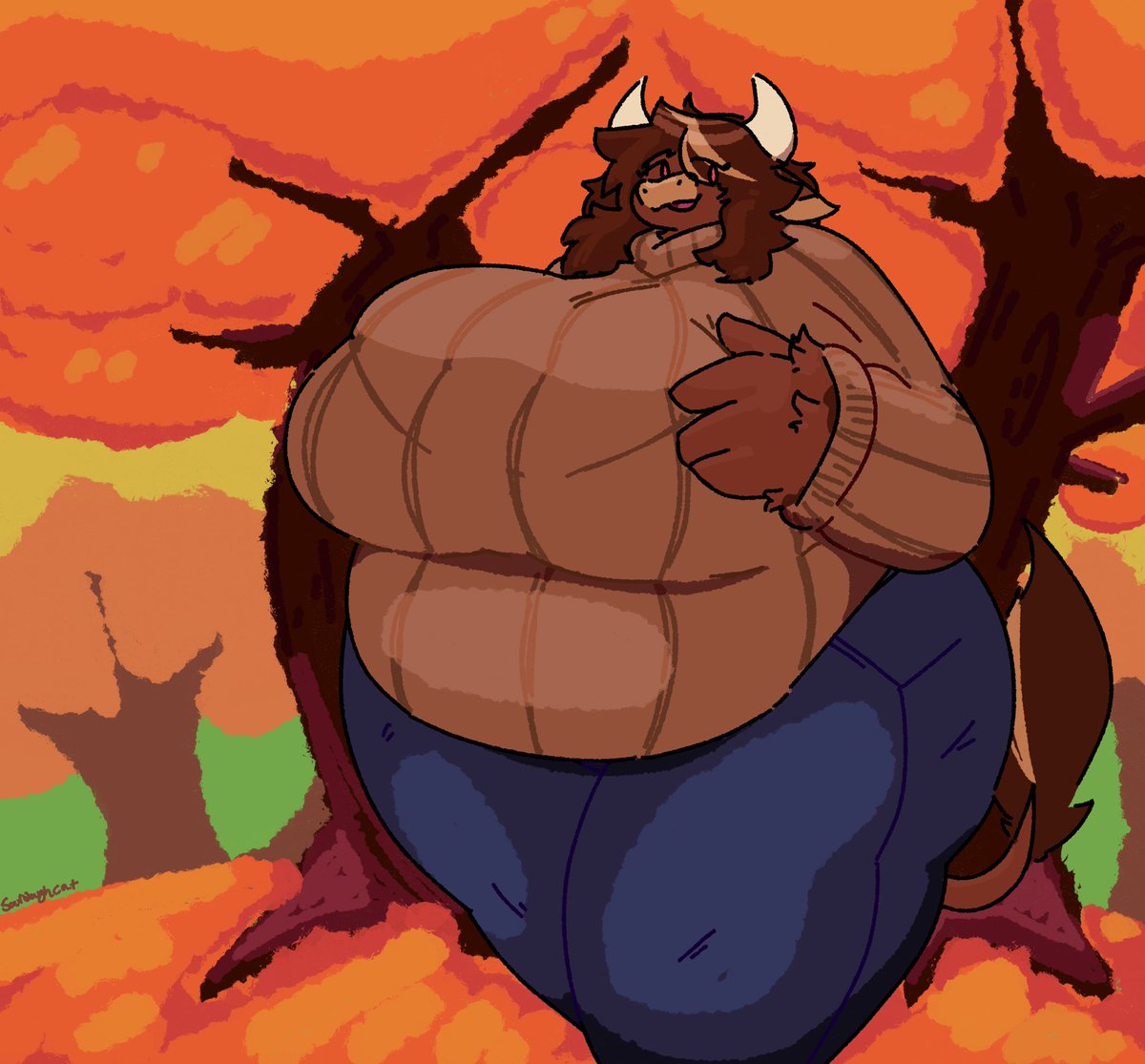 SourdoughCat's tweet image. nothin like fat girl fall