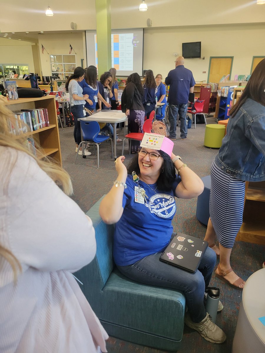 CinGibson's tweet photo. @NISDmartin teachers had a blast learning about and rotating through D&C: Language of the Discipline stations! Shout out to our amazing GT Specialist, @sairi_casares for bringing this to life!! @NISDGTAA #BrillamosJuntos #MartinEngineers https://t.co/E6hm0VKeyn