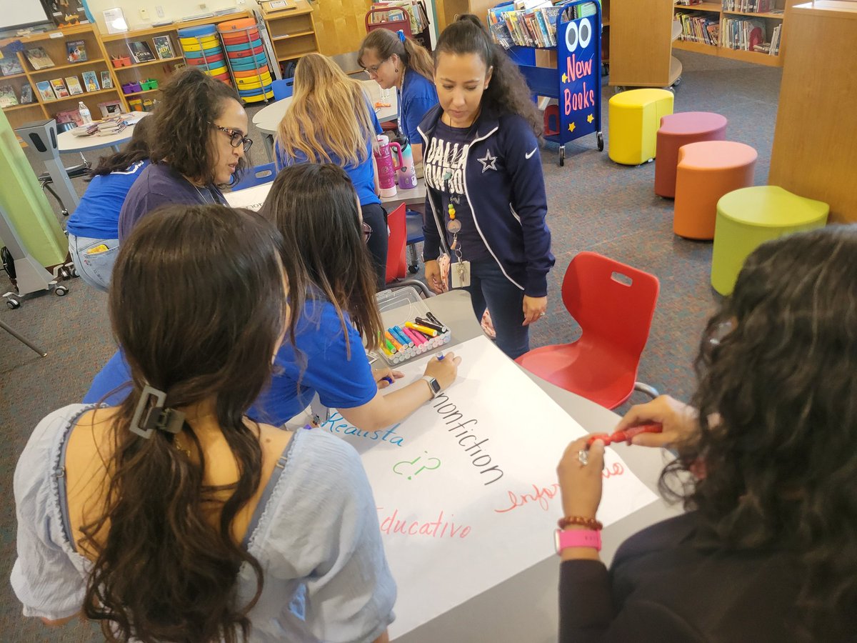 CinGibson's tweet photo. @NISDmartin teachers had a blast learning about and rotating through D&C: Language of the Discipline stations! Shout out to our amazing GT Specialist, @sairi_casares for bringing this to life!! @NISDGTAA #BrillamosJuntos #MartinEngineers https://t.co/E6hm0VKeyn