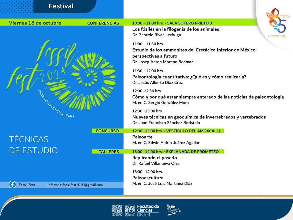 fciencias's tweet photo. ¡No te lo pierdas!
🌟 ¡Este 2024 regresan las emocionantes actividades del Fossil Fest!
✨ Todos los detalles de la convocatoria los encontrarás a continuación.
#FossilFest #FacultadDeCiencias #UNAM #paleontologia #fosiles #ciencia

Revisa la cartelera de actividades 👇 https://t.co/bKNrGHDEFD