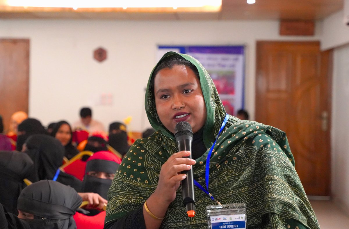 WorldFishCenter's tweet photo. 📣 @USAID’s ECOFISH II recently hosted a day-long "Women Congress" in Cox's Bazar.

Women from various fishing communities joined the event, rallying under the slogan, "Women are becoming aware of biodiversity conservation, contributing to life &amp; livelihood!"

#AquaticFoods https://t.co/XjFFy1gZSO