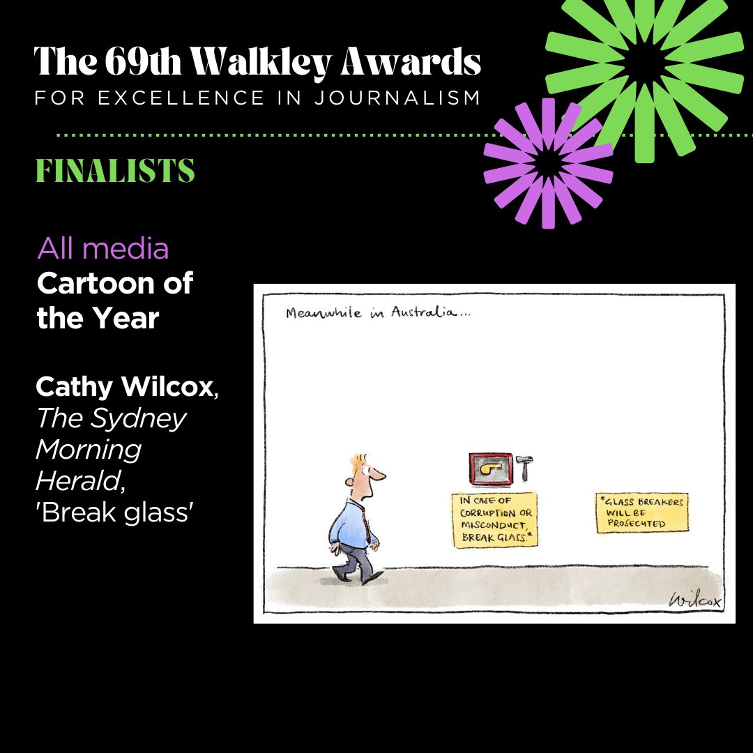 Walkley Foundation (@walkleys) on Twitter photo .<a href="/cathywilcox/">Cathy Wilcox</a>, <a href="/smh/">The Sydney Morning Herald</a>. #walkleys .<a href="/cathywilcox/">Cathy Wilcox</a>, <a href="/smh/">The Sydney Morning Herald</a>. #walkleys