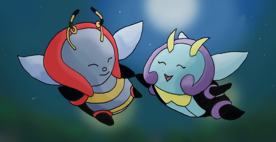 All right. Time to catch up on some #drawtober with
Day 3: Volbeat and Illumise
#Pokemon #art #drawtober2024