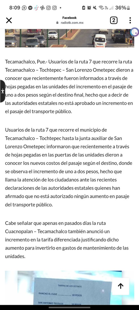 IrannLetras's tweet photo. @SergioSalomonC @Gob_Puebla  aún no se autoriza el incremento del pasaje al transporte público pero en Tochtepec ya están cobrando más, ojo aquí por favor. https://t.co/AhyMjLorqI