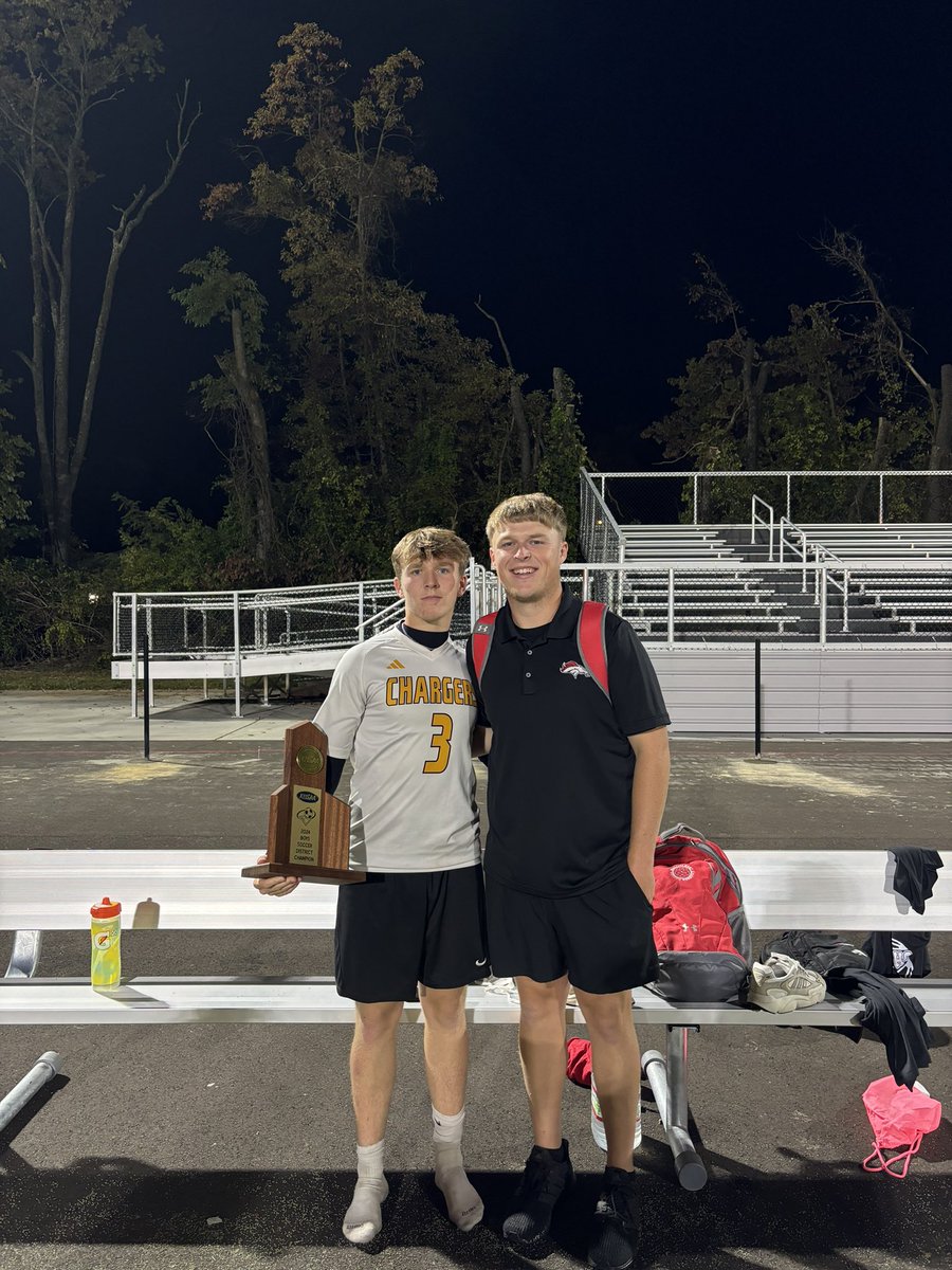 Mike_Keeney's tweet photo. Congratulations to @DevinElder03 and Coach @will33elder on winning the district championship with @behschargers team. https://t.co/xNFTO0YOyq