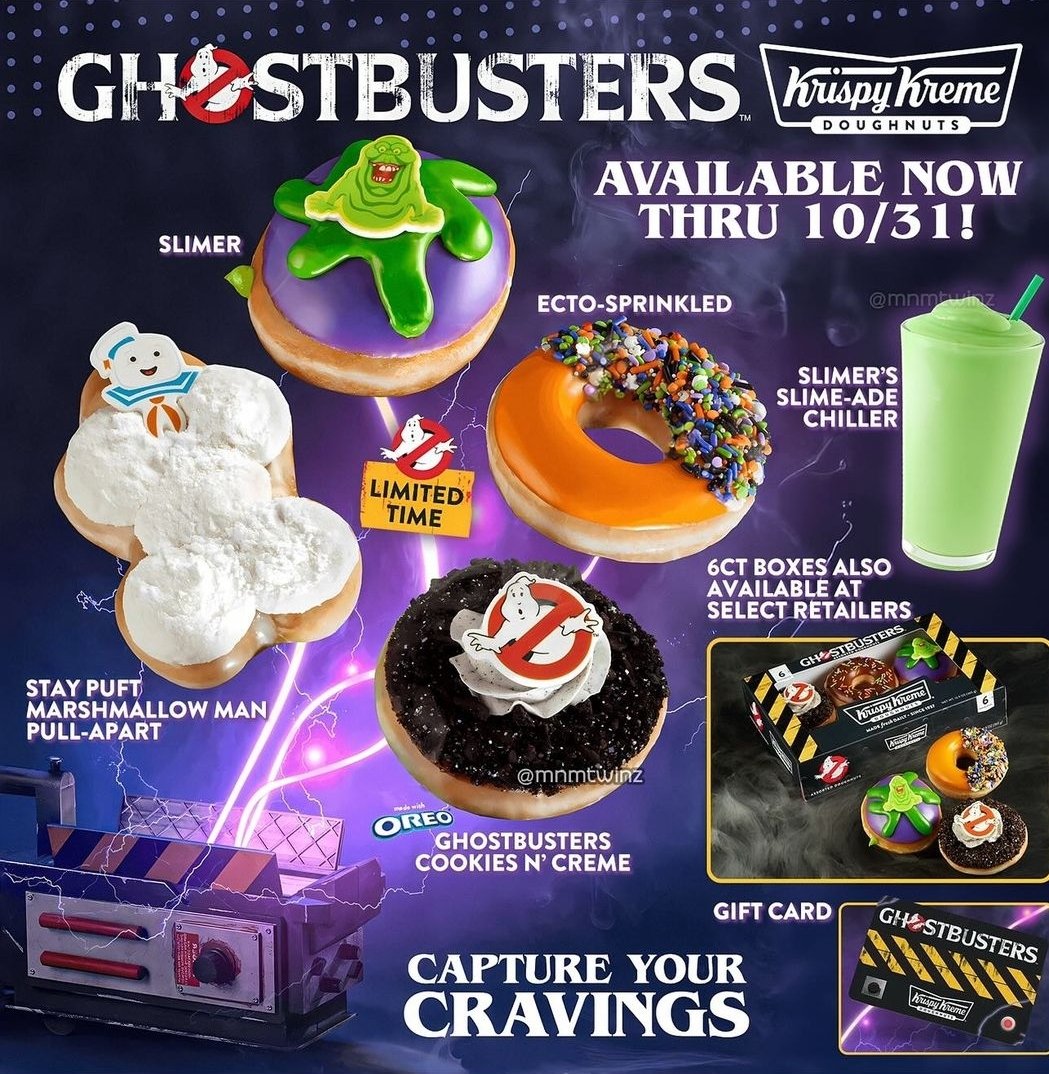 Limited time at Krispy Kreme
Till October 31st.....
Ghostbusters Themed Sweets.
<a href="/allcoldinside/">AllColdInside</a> <a href="/Subotai7325/">Subotai#7325</a>