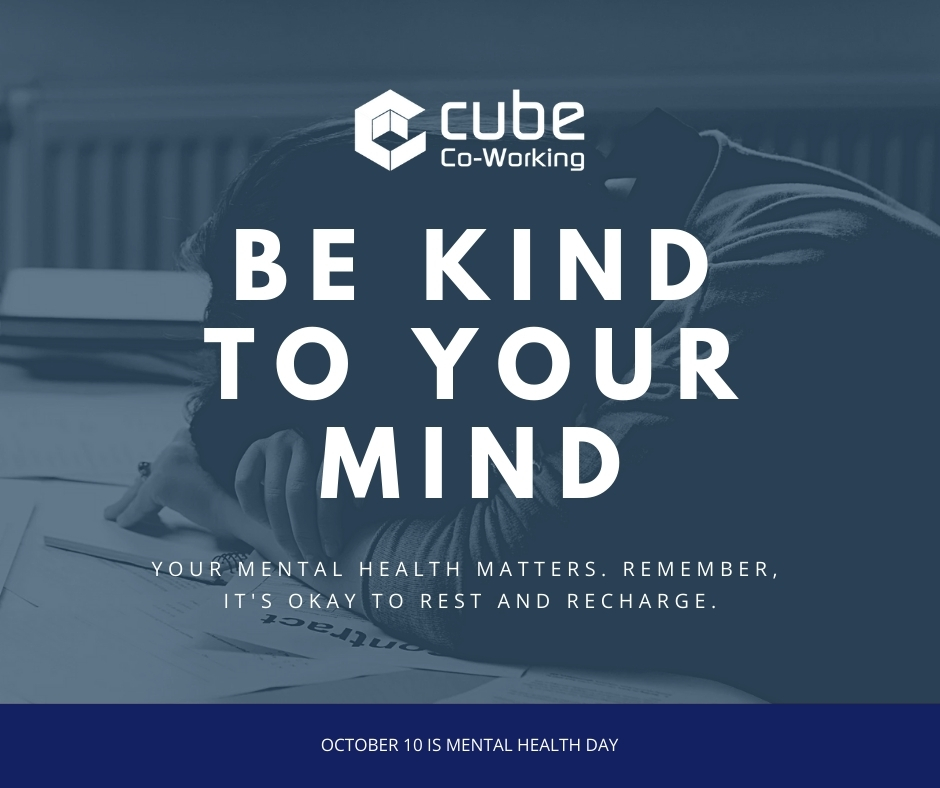 Happy Mental Health Day! 🧠  

Don't let stress steal your shine. Keep your sanity in check with these 4 healthy habits
👉🏼 cubecoworking.com/healthy-habits…

#MentalHealthDay #BurnOut #HealthyHabits