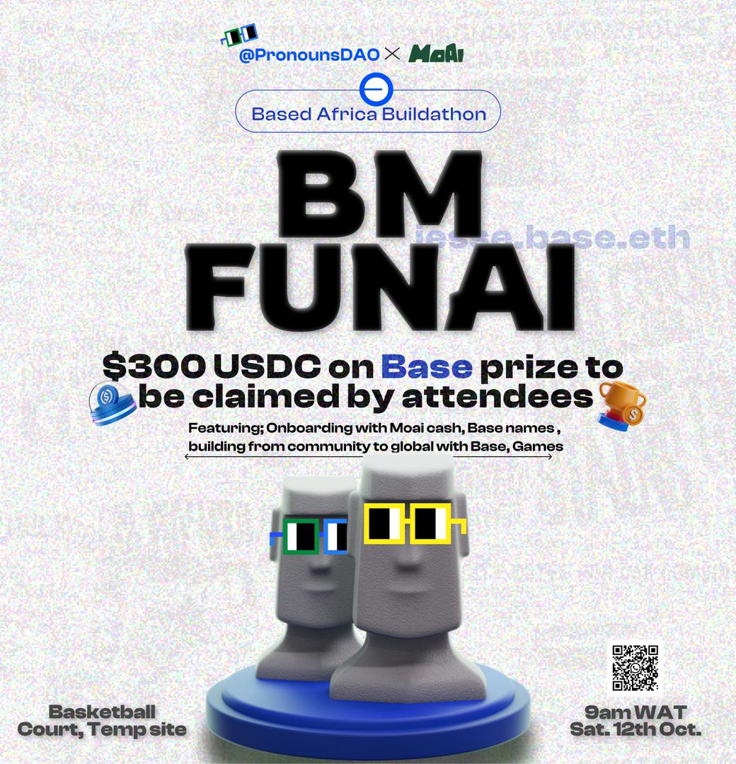 We have our bags packed to bring our community onchain IRL using <a href="/CoinbaseWallet/">Drew Coffman</a> , USDC on base with <a href="/moaicash/">Moai</a> . 🔵 don’t miss our based buildathon IRL event this sartuday! 
<a href="/diydexter/">Dex</a> <a href="/officialgozie/">officialgozie</a> <a href="/officialemeka_c/">meka</a>  this is for you 😎