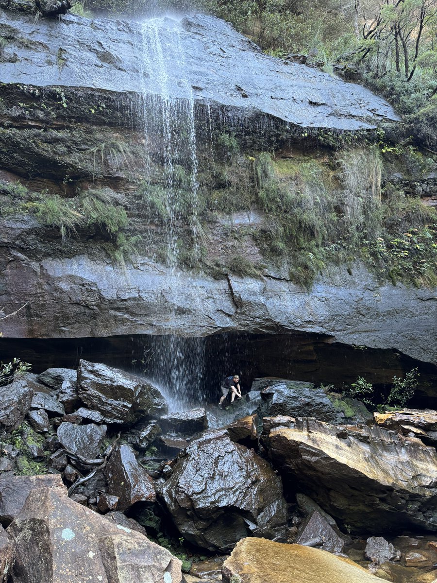 nicole21290's tweet photo. went for a lil hike with dad, brother, sister-in-law and nephew. never again am i trusting my father’s word because over an hour of non-stop huge rock steps each way on a sharp decline is NOT fun. waterfall was nice though. https://t.co/F2sbCgJkyI
