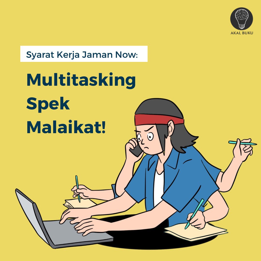 Berbicara tentang multitasking tentu mengingatkan kita pada malaikat. Sayangnya, malaikat dengan kemampuan seperti itu tidak tinggal di bumi tapi di surgaa. Ingat yah surgaaa!