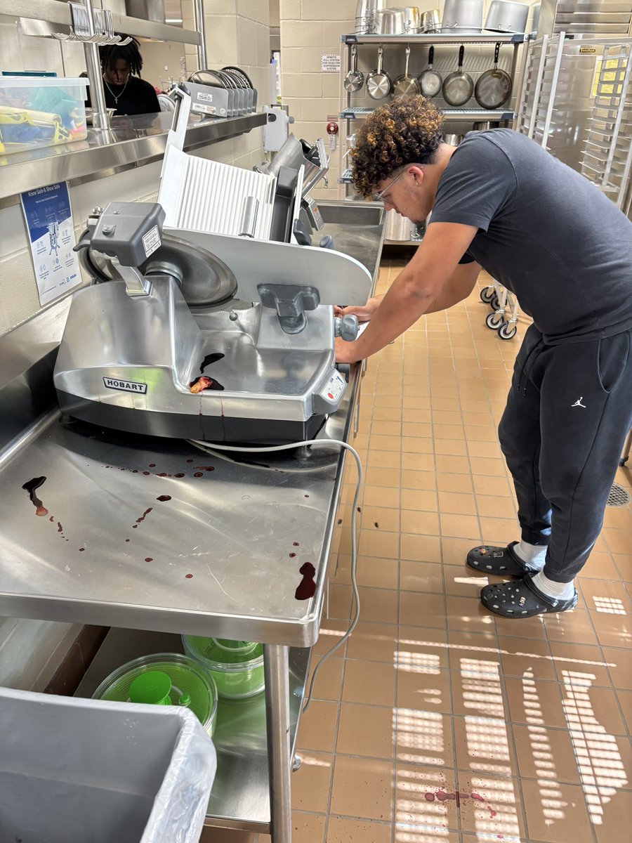 *lat post! 
Our culinary 1 students identifying kitchen hazards!!