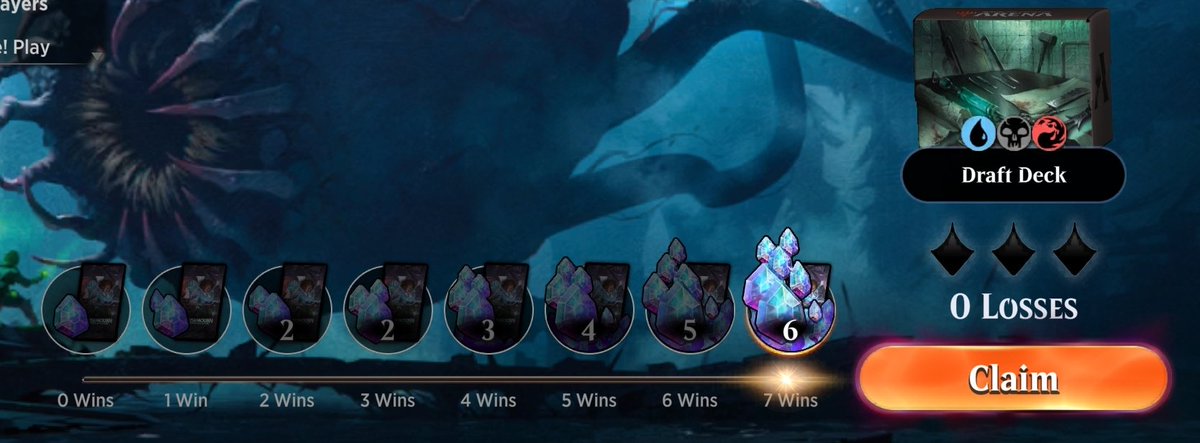 Getting back into TCG's now that Im back in the USA. #MtgArena and Duskmourn draft have been fun. Got my first 7-0 and 5th 7-x draft of the format playing Grixis... sacrifice? Somehow beat triple hornet queen for my 7th win too

Thanks to <a href="/Chord_O_Calls/">Alex Nikolic</a> for the limited YT videos!